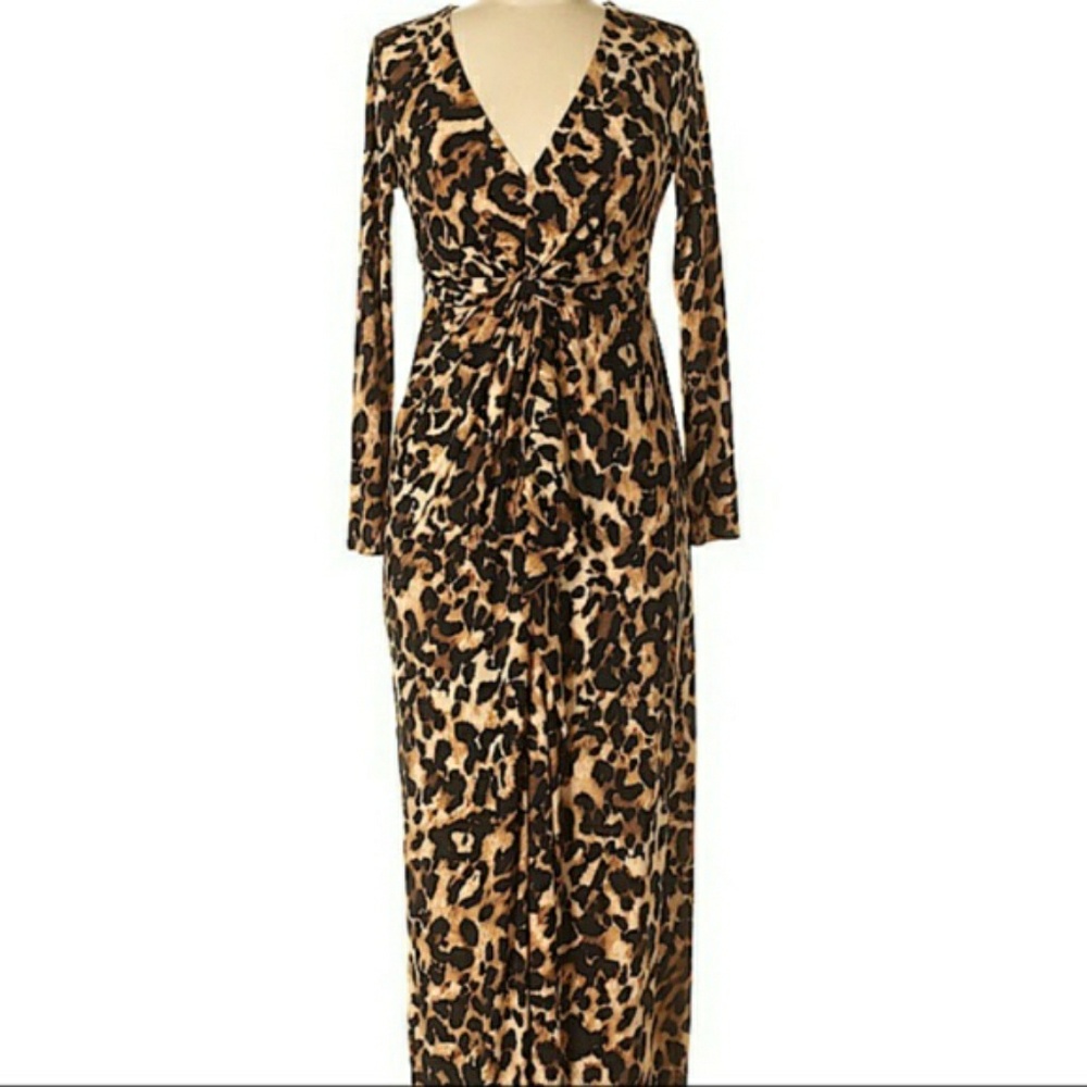 Thalia So do animal print maxi dress